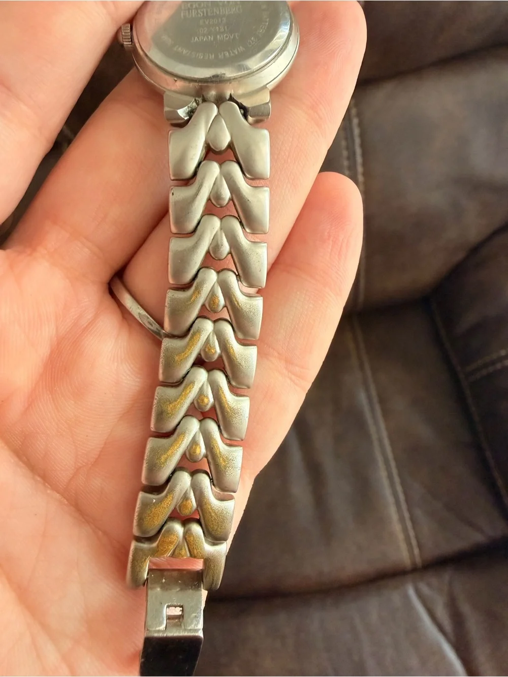 •EGON VON FURSTENBERG• Vintage Quartz Silver Tone Wrist Watch (some rubbing)
